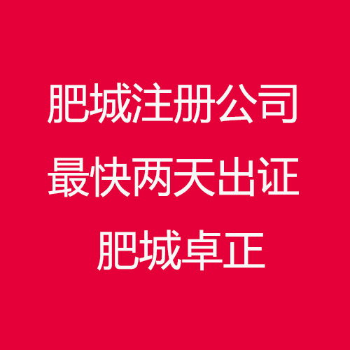 肥城注册公司-公司注册代理最快2天出证